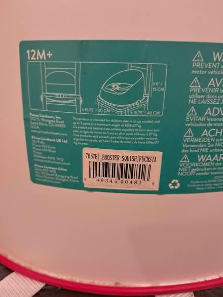 Photo of free Child seat booster (Hanwell) #2