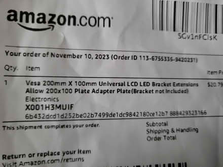 Photo of free Vasa TV bracket (Old Town SG1) #2