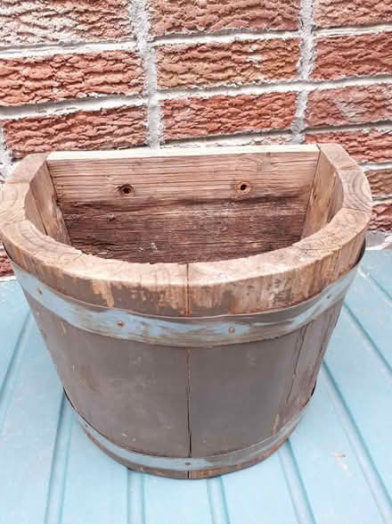 Photo of free Wood half-circle planter (Glen Erin/Council Ring) #1