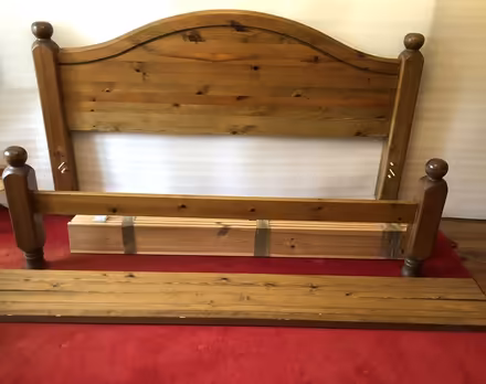 Photo of free Solid Pine Double Bedframe (Liphook) #2