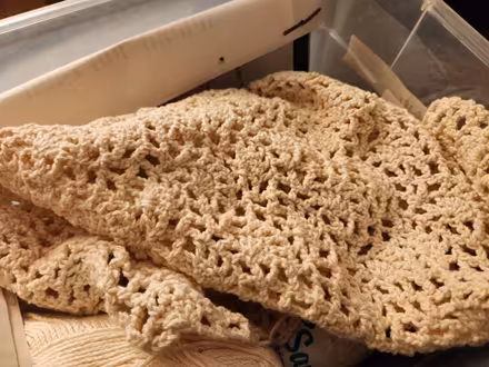 Photo of free Cream cotton crochet top- to finish (Capitol Hill, DC) #4
