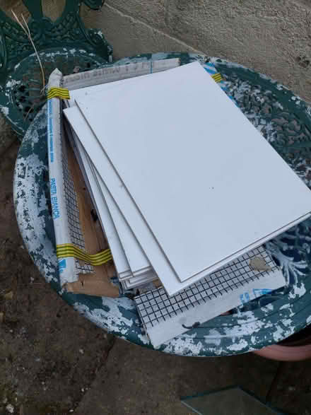 Photo of free Unused white tiles (Eaton NR4) #1