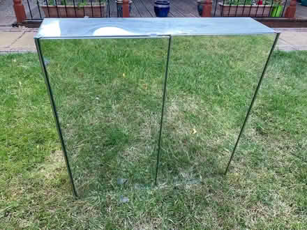Photo of free Mirrored metal bathroom cabinet 26” square 3 shelves (Abbotswood GL3) #3