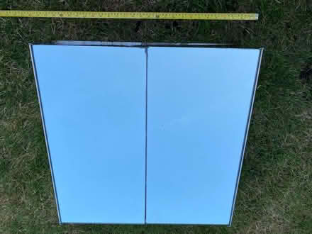 Photo of free Mirrored metal bathroom cabinet 26” square 3 shelves (Abbotswood GL3) #1