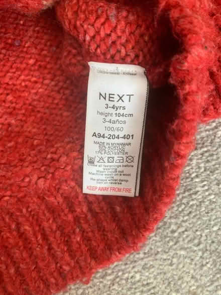 Photo of free Next Christmas jumper. Age 3-4 yrs (Emsworth) #1