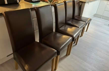 Photo of free 5 leather dining chairs (Edinburgh EH10) #1