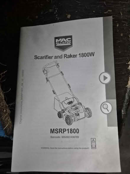 Photo of free MacAllister scarifier and raker (Nantmel LD1) #2