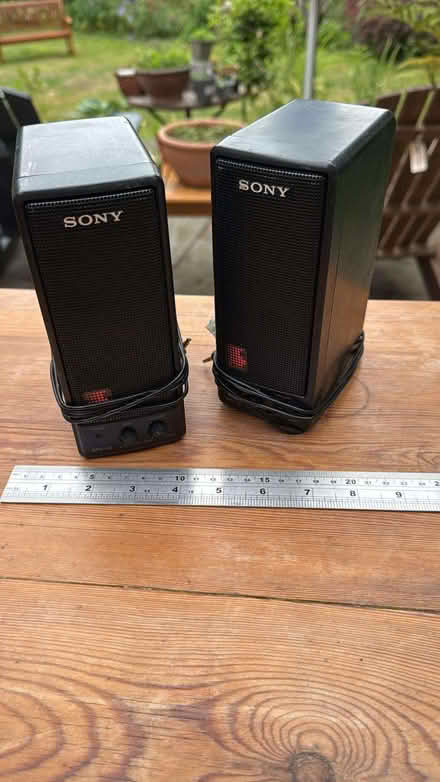 Photo of free Pair of small SONY desktop speakers (Buckhurst Hill IG9) #1