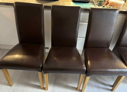 Photo of free 5 leather dining chairs (Edinburgh EH10) #2