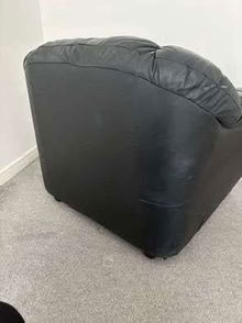Photo of free 2 black leather armchairs (Newtown RG1) #3