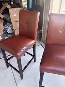 Photo of free 4 Tall chair kitchen - has wear and tear on seat, no structural damage #1