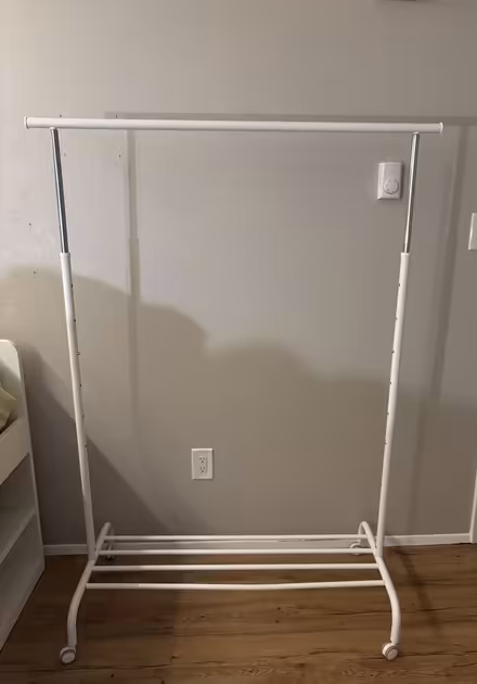 Photo of free Clothes rack, white (U-District) #1