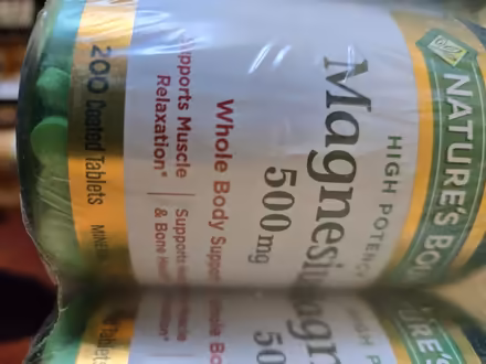 Photo of free 6 bottles magnesium 500 mg (El Sobrante) #2