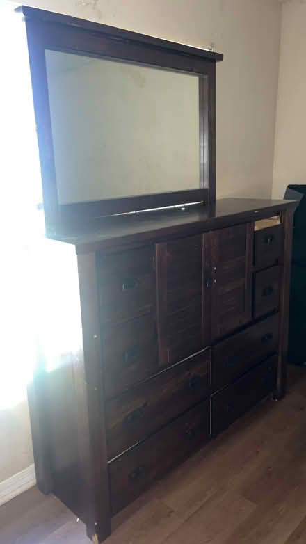 Photo of free Antique dark brown Dresser (East Hillsborough) #3