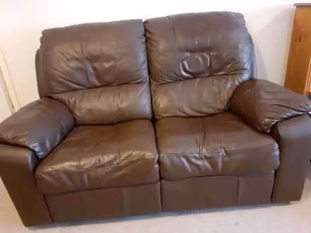 Photo of free 2 seater leather recliner sofa in first floor flat (no lift) (Chigwell IG7) #1