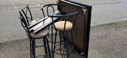 Photo of free Pub height table & 4 chairs (Torrington CT) #1