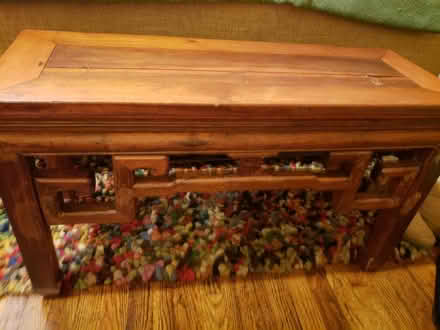 Photo of free Asian influenced medium oak table (Lower Washington Heights) #1