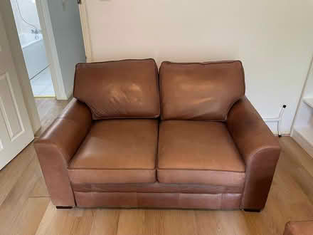 Photo of free 2 seater leather sofa (E1) #1