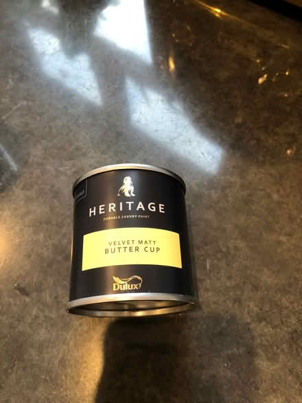 Photo of free Heritage paint sample pot Buttercup (Cavendish DE23) #1