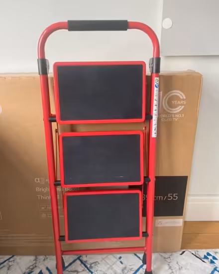 Photo of Folding 3-Step Ladder Steel (BH23) #1