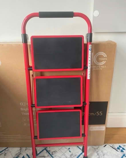 Photo of Folding 3-Step Ladder Steel (BH23) #1