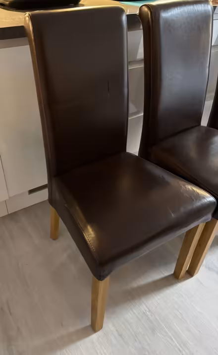 Photo of free 5 leather dining chairs (Edinburgh EH10) #3