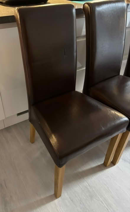 Photo of free 5 leather dining chairs (Edinburgh EH10) #3