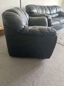 Photo of free 2 black leather armchairs (Newtown RG1) #4