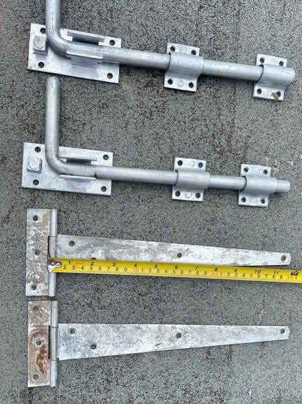 Photo of free Hinges (150mm / 300mm)and Bolts (300mm) (Nunnery Wood WR5) #1
