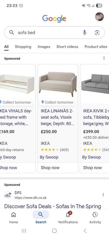 Photo of Sofa bed/ sofa (Belfast BT4) #1