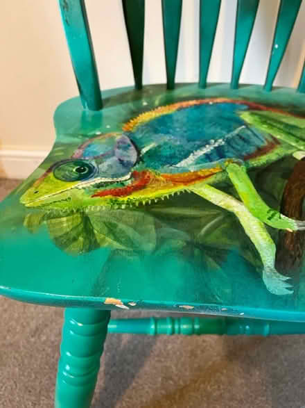 Photo of free Lovely hand painted chameleon chair (Badshot Lea GU9) #2