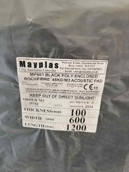 Photo of free Acoustic insulation (Raby CH63) #1