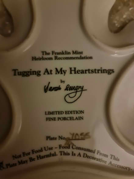 Photo of free limited edition Teddy bear plate (Stratton Strawless NR10) #2