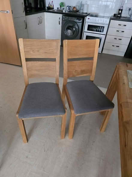Photo of free 2 solid oak dinning chairs (Romford RM7) #1