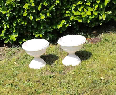 Photo of free White Plastic Planters. (Stiffkey NR23) #1