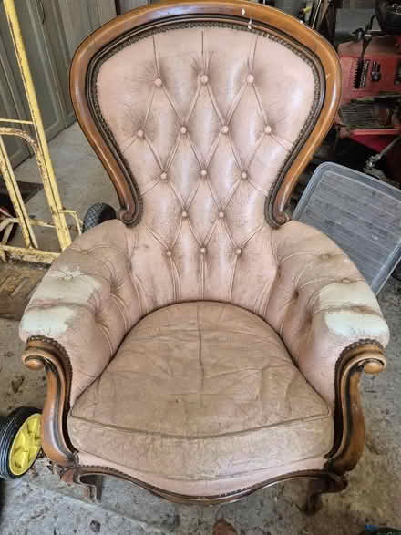Photo of free Leather chair for reupholstery (Nantmel LD1) #1