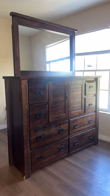 Photo of free Antique dark brown Dresser (East Hillsborough) #1