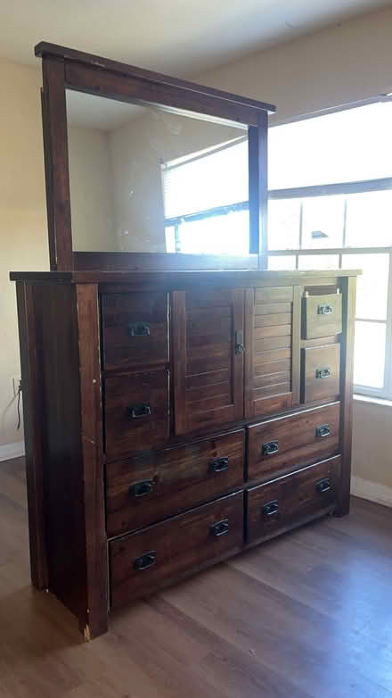 Photo of free Antique dark brown Dresser (East Hillsborough) #1