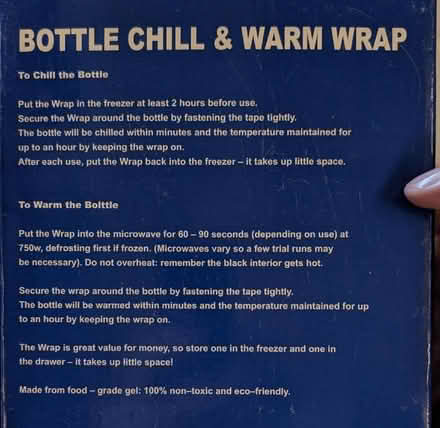 Photo of free Wine bottle cooler/warmer cover. (AB22) #2