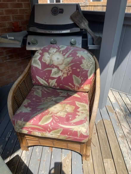 Photo of free Outdoor rattan love seat and chair (Aurora) #1