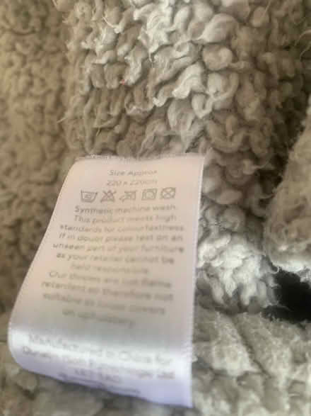 Photo of free Large grey polyester Dunelm throw. (Hillingdon UB10) #2