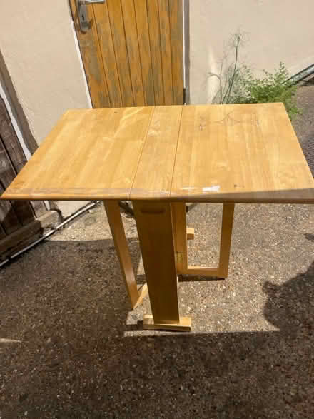 Photo of free Folding rubber wood table (Cavendish) #1