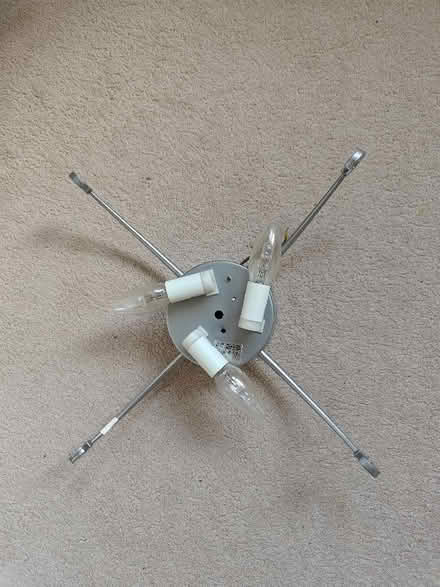 Photo of free Glass ceiling lights with three bulbs (Woking GU22) #2