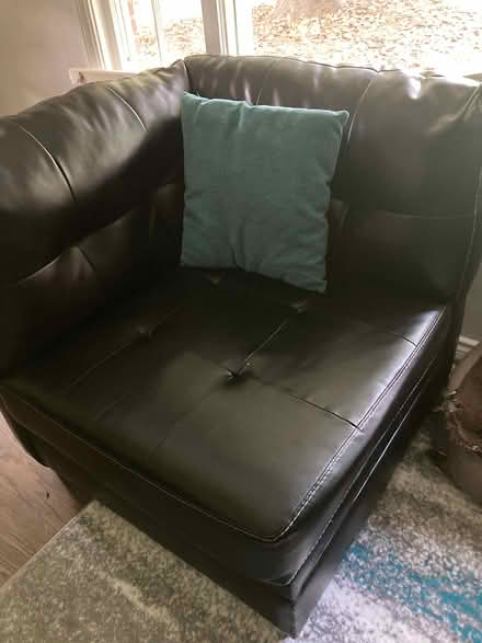 Photo of free 2 Black "Leather" Chairs (Decatur/Northlake/Briarlake) #1
