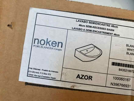 Photo of free White porcelanosa basin for worktop (West-end, Glasgow G12) #1