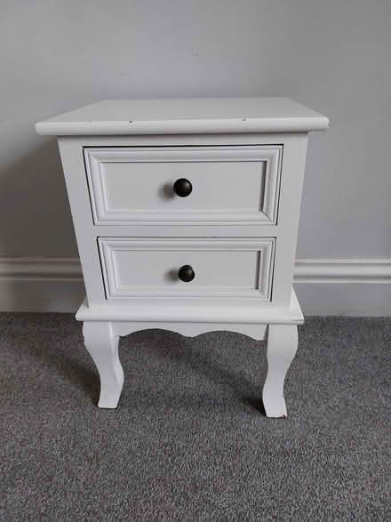 Photo of free Small, white bedside table (Southsea PO4) #2