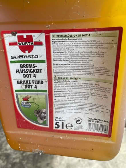 Photo of free Dot4 brake fluid (Fair oaks and army tr) #1