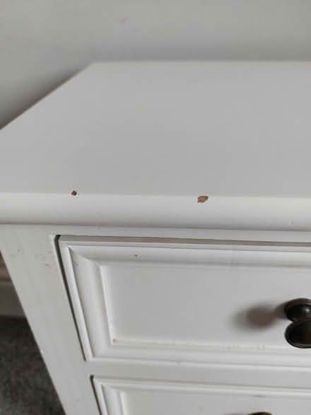 Photo of free Small, white bedside table (Southsea PO4) #3