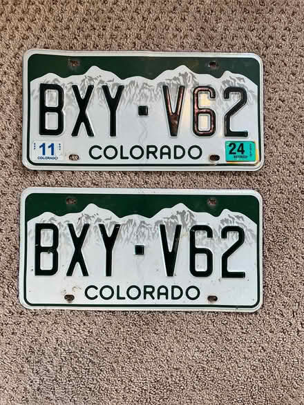 Photo of free license plates (North Boulder) #1