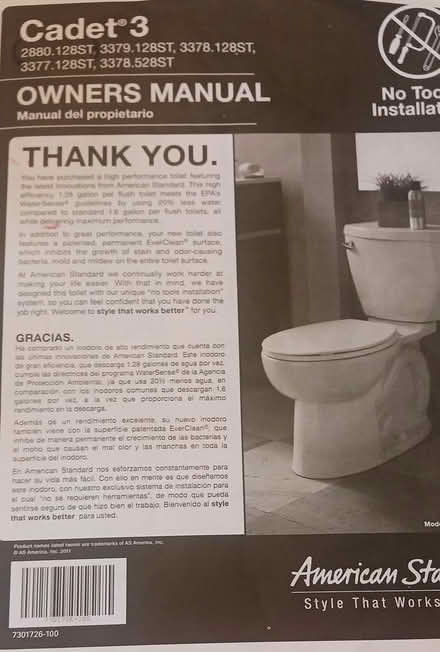 Photo of Toilet tank for American Standard (Mi.& Middlebelt , Inkster Mich) #1